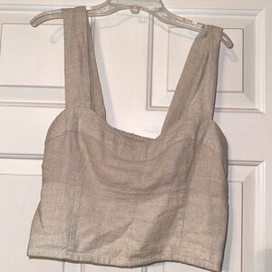 Abercrombie linen blend corset top